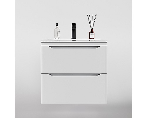 Тумба под раковину Style Line Марелла 70 Люкс Plus СС-00002407 подвесная Белый матовый антискрейтч
