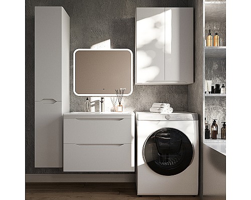 Тумба под раковину Style Line Марелла 70 Люкс Plus СС-00002407 подвесная Белый матовый антискрейтч