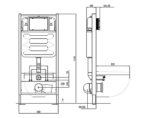 Комплект унитаза с инсталляцией Aquatek Set Aquatek Лугано с сиденьем Микролифт
