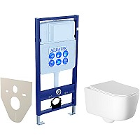 Комплект унитаза с инсталляцией Aquatek Set Aquatek Лугано с сиденьем Микролифт