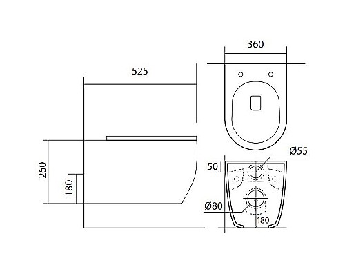 Комплект унитаза с инсталляцией Aquatek Set Aquatek Европа New-KKI2 с сиденьем Микролифт