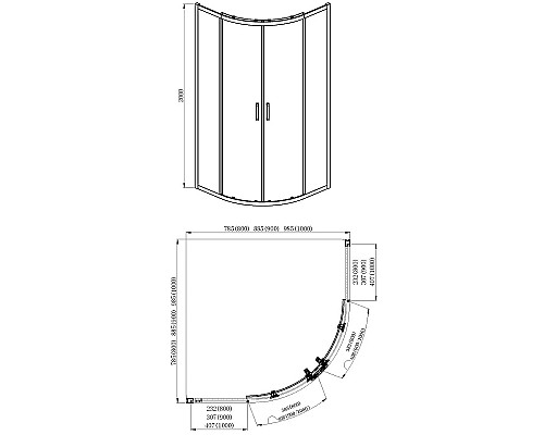 Душевой уголок Aquatek 80х80 AQ ARI RO 08020CH профиль Хром стекло прозрачное