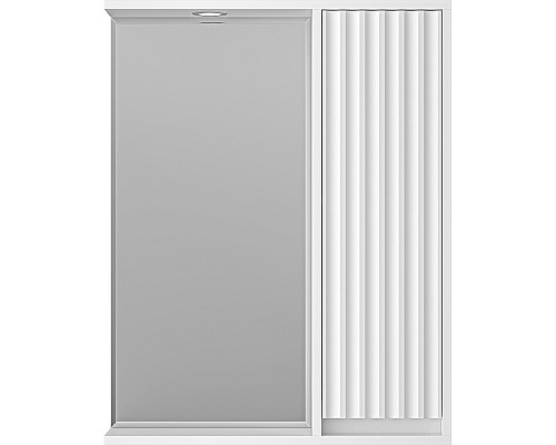 Зеркало со шкафом Brevita Balaton 65 R BAL-04065-01-П с подсветкой Белое матовое Зеркало со шкафом Brevita Balaton 65 R BAL-04065-01-П с подсветкой Белое матовое