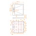 Душевой поддон из стеклопластика RGW TUS-W 90x90 55370199-01 Белый