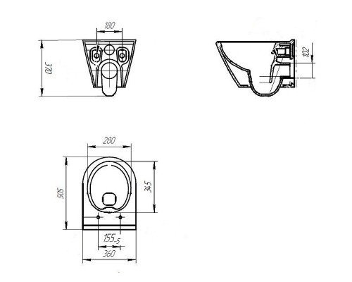 Унитаз Cersanit City Smart Clean On DPL EO slim LP 64822 подвесной с сиденьем Микролифт
