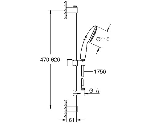 Душевой гарнитур Grohe Tempesta 110 27644003 Хром