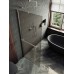 Душевая перегородка Maybah Glass 790x1950 в широком профиле Хром матовый стекло бронзовое матовое
