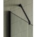 Душевая перегородка Maybah Glass 890x1950 в широком профиле Черный стекло сатиновое