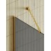 Душевая перегородка Maybah Glass 890x1950 в широком профиле Золото стекло графитовое матовое