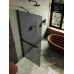 Душевая перегородка Maybah Glass 890x1950 в широком профиле Черный стекло графитовое матовое