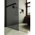 Душевая перегородка Maybah Glass 890x1950 в широком профиле Черный стекло графитовое матовое
