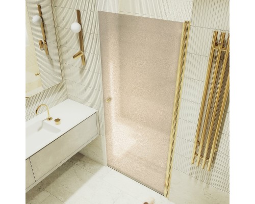 Душевая дверь Maybah Glass MGD-811-3 900x1980 на монопетле Золото стекло бронзовое матовое