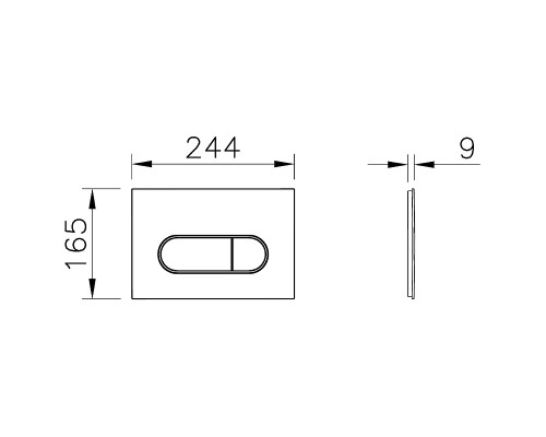 Комплект унитаза с инсталляцией Vitra Integra Square 9856B003-7207 с сиденьем Микролифт и клавишей смыва Хром глянцевый