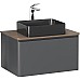 Тумба под раковину Raval Morelle 80 Mrl.01.80/P/A-T/RL подвесная Антрацит Трюфель