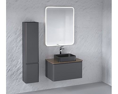 Тумба под раковину Raval Morelle 80 Mrl.01.80/P/A-T/RL подвесная Антрацит Трюфель