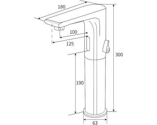 Смеситель для раковины beWash Photocell BWAM0BH8038 Хром