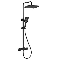 Душевая система beWash BV1TMSS6121 с термостатом Черная матовая