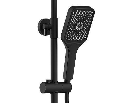 Душевая система beWash BV1TMSS6121 с термостатом Черная матовая