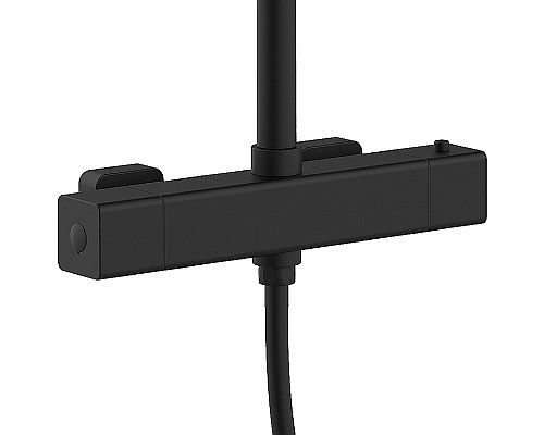 Душевая система beWash BV1TMSS6121 с термостатом Черная матовая