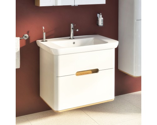 Тумба с раковиной Vitra Sento 80 60824 подвесная Белая матовая