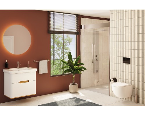 Тумба с раковиной Vitra Sento 80 60824 подвесная Белая матовая