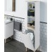Шкаф пенал Vitra Sento 40 L подвесной с бельевое корзиной Белый матовый