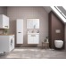 Шкаф пенал Vitra Sento 40 L подвесной с бельевое корзиной Белый матовый