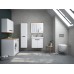 Шкаф пенал Vitra Sento 40 L подвесной с бельевое корзиной Белый матовый