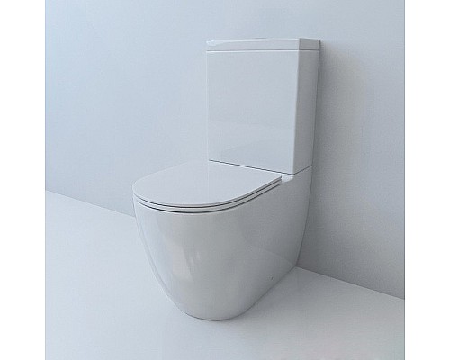 Унитаз компакт beWash Lusso BKBWR004620 Белый глянец с бачком и сиденьем Микролифт