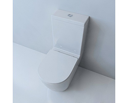 Унитаз компакт beWash Lusso BKBWR004620 Белый глянец с бачком и сиденьем Микролифт