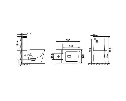 Унитаз компакт beWash Kraft BKBWR005635 Белый глянец с бачком и сиденьем Микролифт