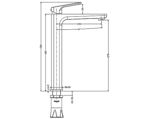 Смеситель для раковины Raglo R51.15 Хром