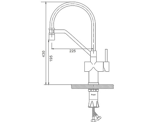 Смеситель для кухни Raglo R86.41.05 Сатин Черный