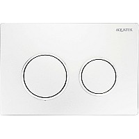 Клавиша смыва Aquatek Small TDI-0000001 Белая ободок Хром