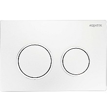 Клавиша смыва Aquatek Small TDI-0000001 Белая ободок Хром