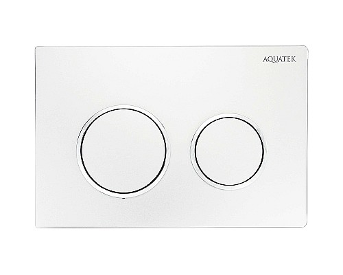 Клавиша смыва Aquatek Small TDI-0000001 Белая ободок Хром