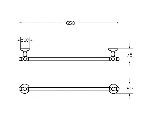 Полотенцедержатель Art&Max Antic AM-E-2624AL Хром