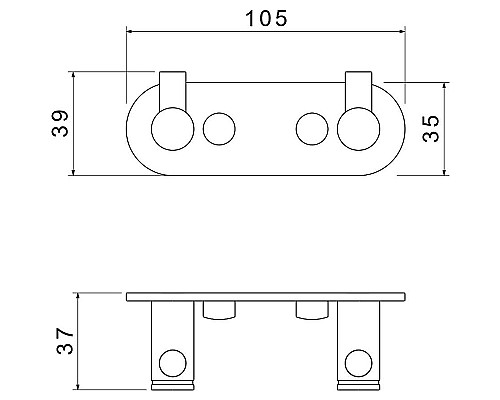 Вешалка для полотенец Aquatek Европа AQ4102MB Черная матовая