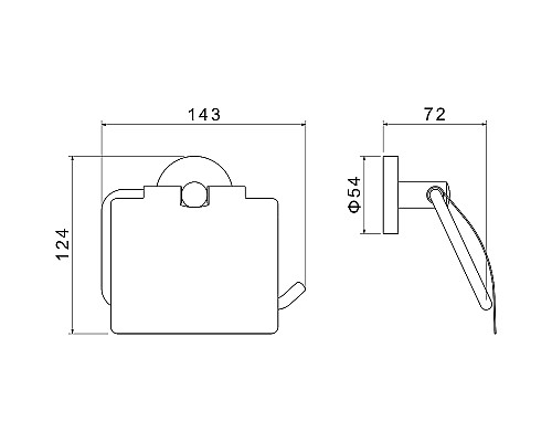 Держатель туалетной бумаги Aquatek Оберон AQ4209CR с крышкой Хром