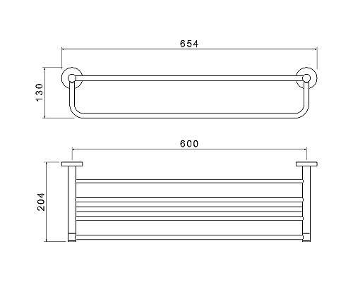 Полка для полотенец Aquatek Европа AQ4115CR Хром