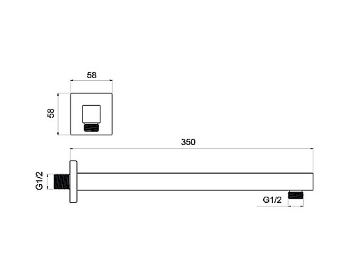 Кронштейн для верхнего душа Aquatek AQ2175CR Хром