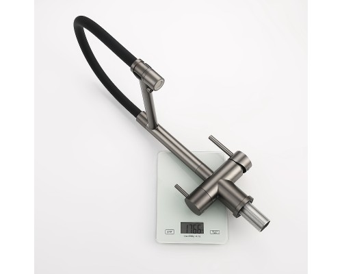 Смеситель для кухни Splenka S70.63.09 Графит матовый Черный