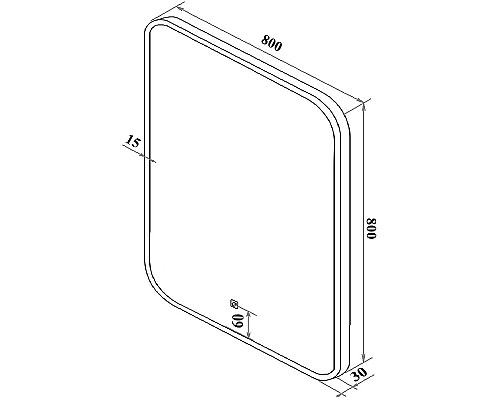 Зеркало Runo Руан 80 00-00001289 с подсветкой с сенсорным выключателем