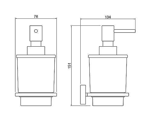 Дозатор для жидкого мыла Aquatek Либра AQ4305MB Черный матовый