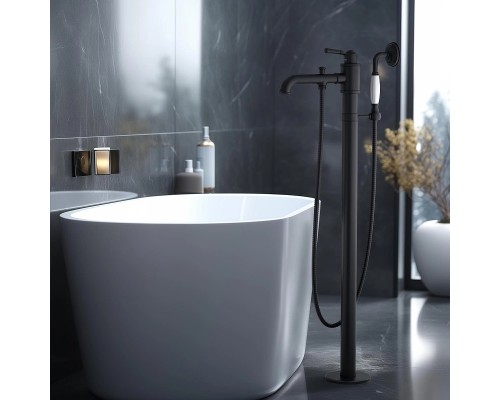 Смеситель для ванны Aquatek Классик AQ1545MB Черный матовый