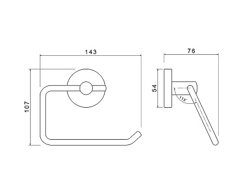 Держатель туалетной бумаги Aquatek Оберон AQ4218MB Черный матовый