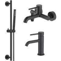 Комплект смесителей Aquatek Европа AQ1330MB Черный матовый