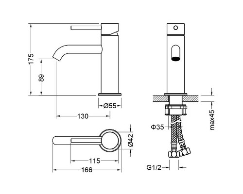 Комплект смесителей Aquatek Европа AQ1330MB Черный матовый
