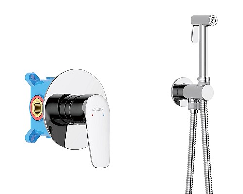 Гигиенический душ со смесителем Aquatek Бетта AQ1119CR Хром