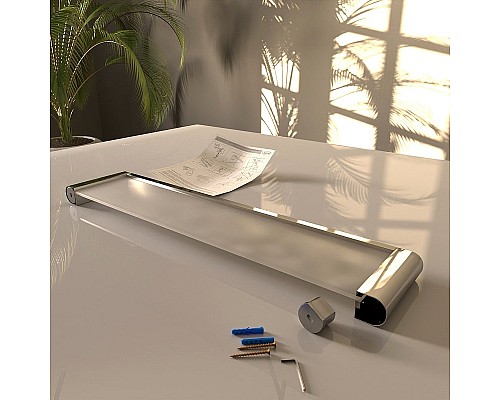 Стеклянная полка Altasan Лотос ЛТ70Х Хром